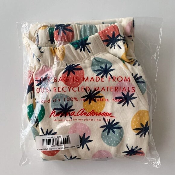 Hanna Andersson Girl Strawberry Cotton French Terry Sweat Pants 10 Years 12 Year - Picture 7 of 7